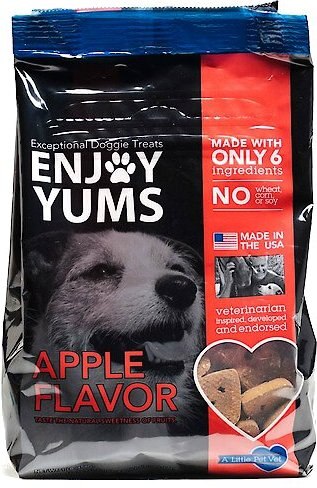 Enjoy Yums Apple Flavor Dog Treats， 1-lb bag