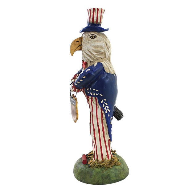 Charles Mcclenning Earl The Eagle One Figurine 11 0 Inches Patriotic Flag Red White Blue 24194 Polyresin Blue