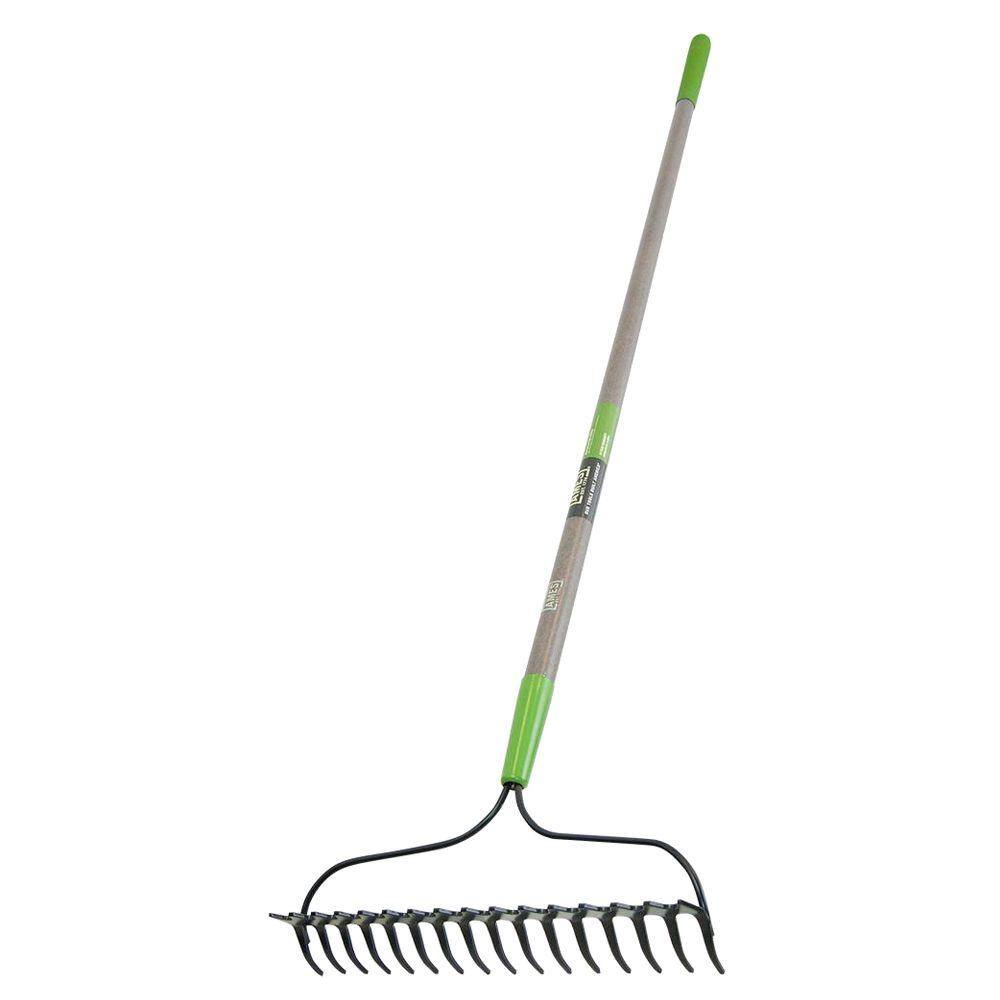 Ames 57.5 in. Fiberglass Handle 16-Tine Double Play Bow Rake 28252100