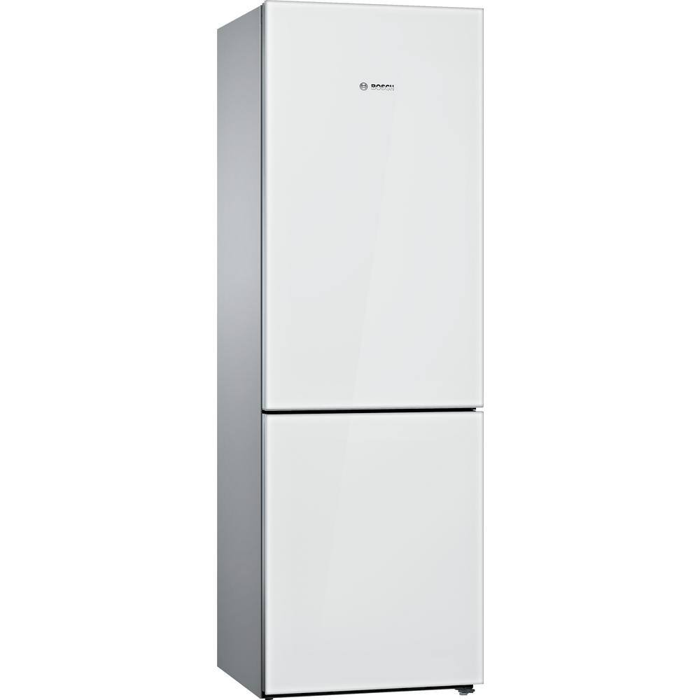 Bosch 800 Series 24 in. 10 cu. ft. Bottom Freezer Refrigerator in White Glass Counter Depth B10CB81NVW