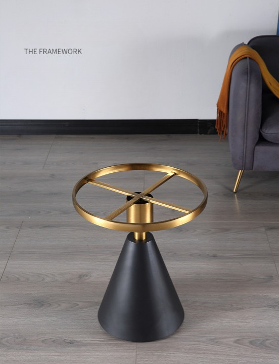 Gold/White/Black Round Small Modern Coffee Table For Living Room   Modern   Coffee Tables   by Miron Demid LLC  Houzz