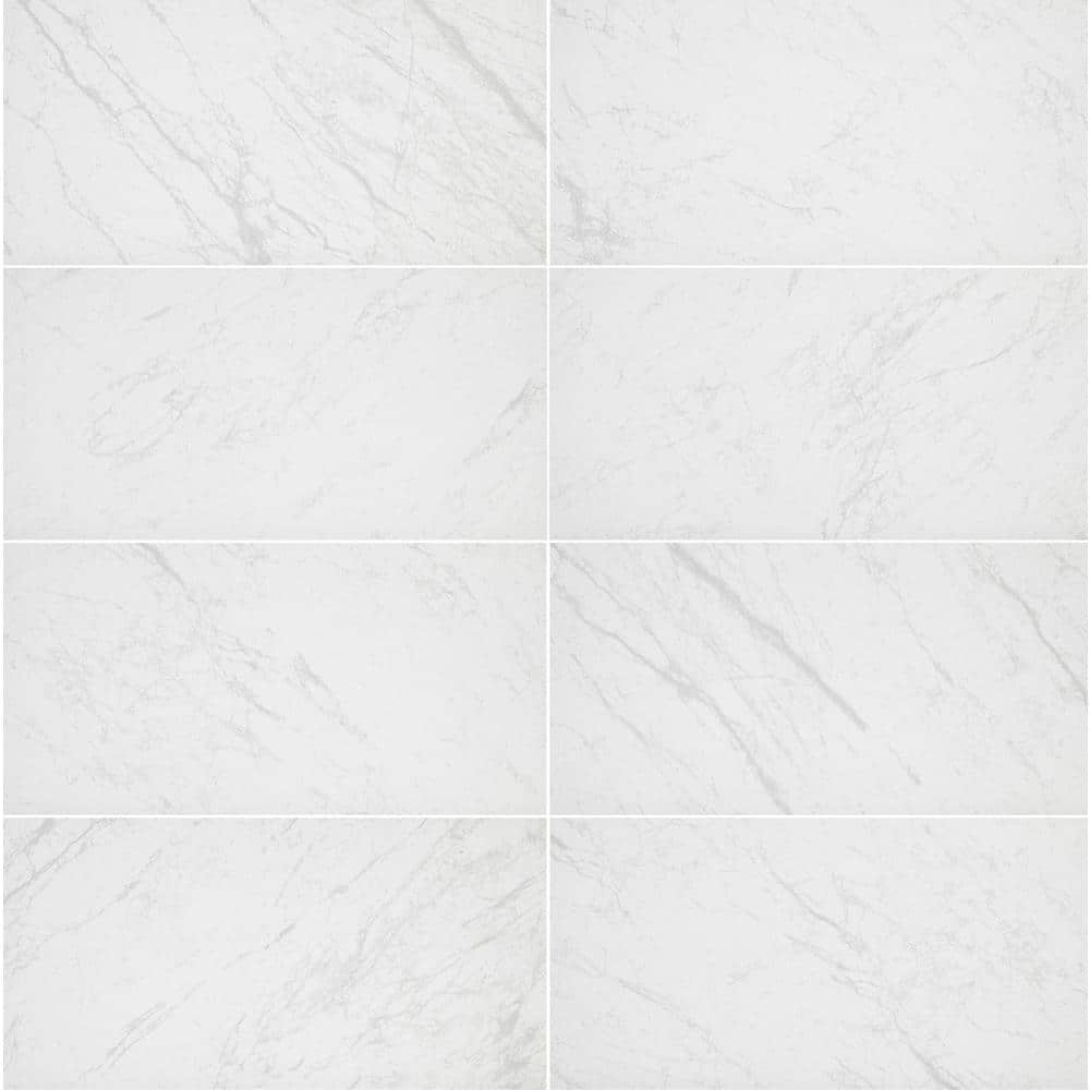 Florida Tile Home Collection Brilliance White Rectified 12 in. x 24 in. Porcelain Floor and Wall Tile (13.3 sq. ft.  case) CHDEBRL1012X24R