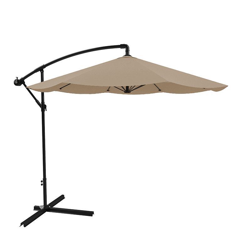 Pure Garden Tan Overhanging Patio Umbrella