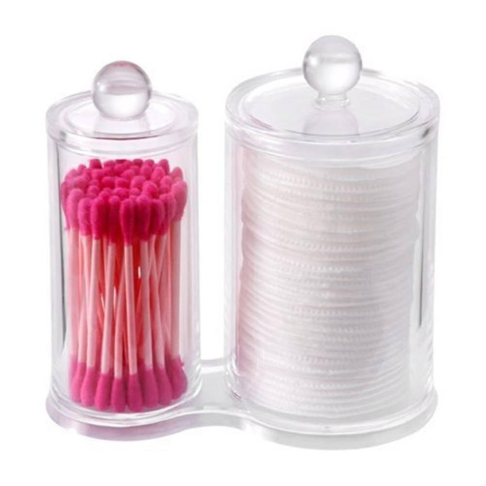 Transparent Desktop Dust-proof Storage， Double Conjoined Cylindrical Storage Tube