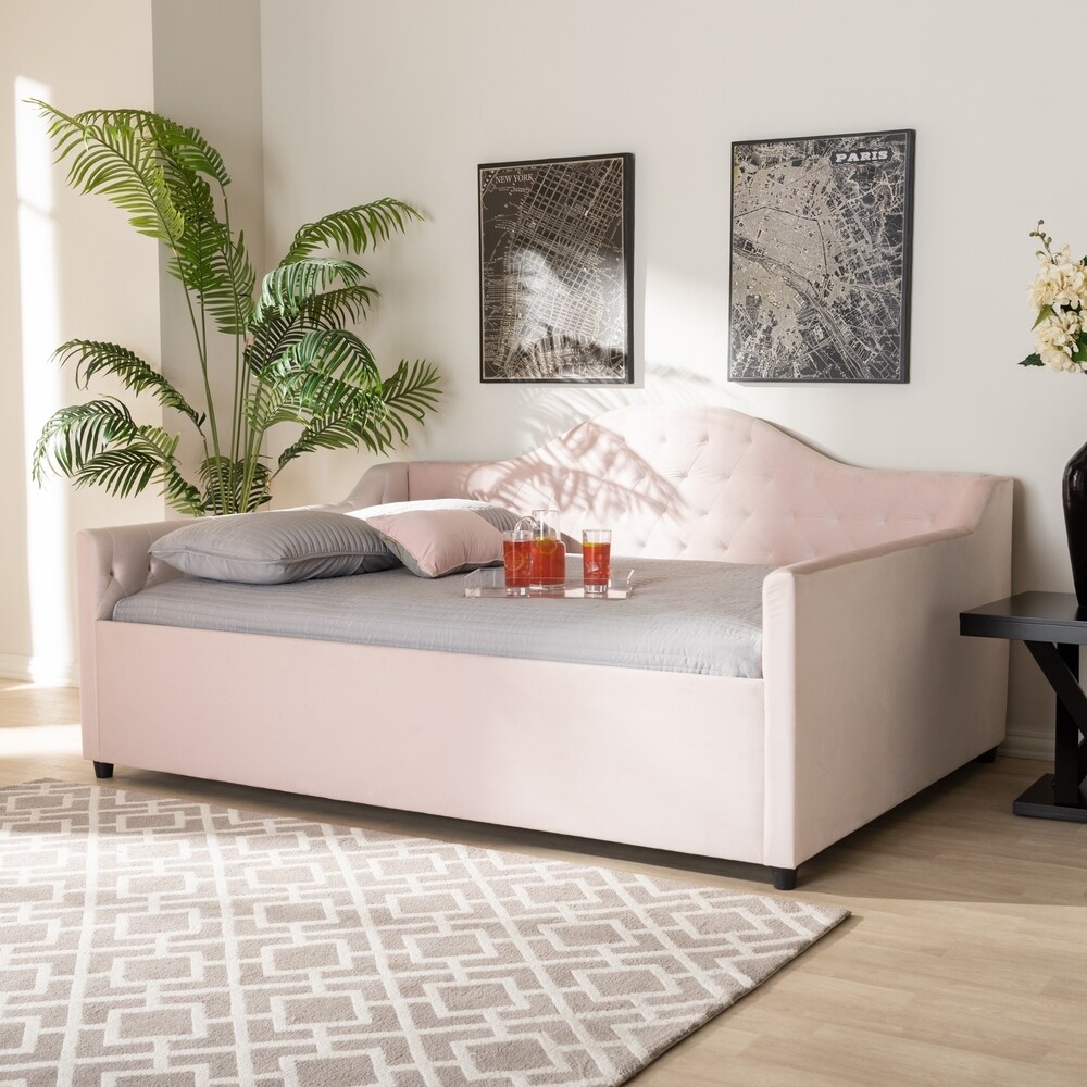 Copper Grove Koziatyn Contemporary Velvet Daybed