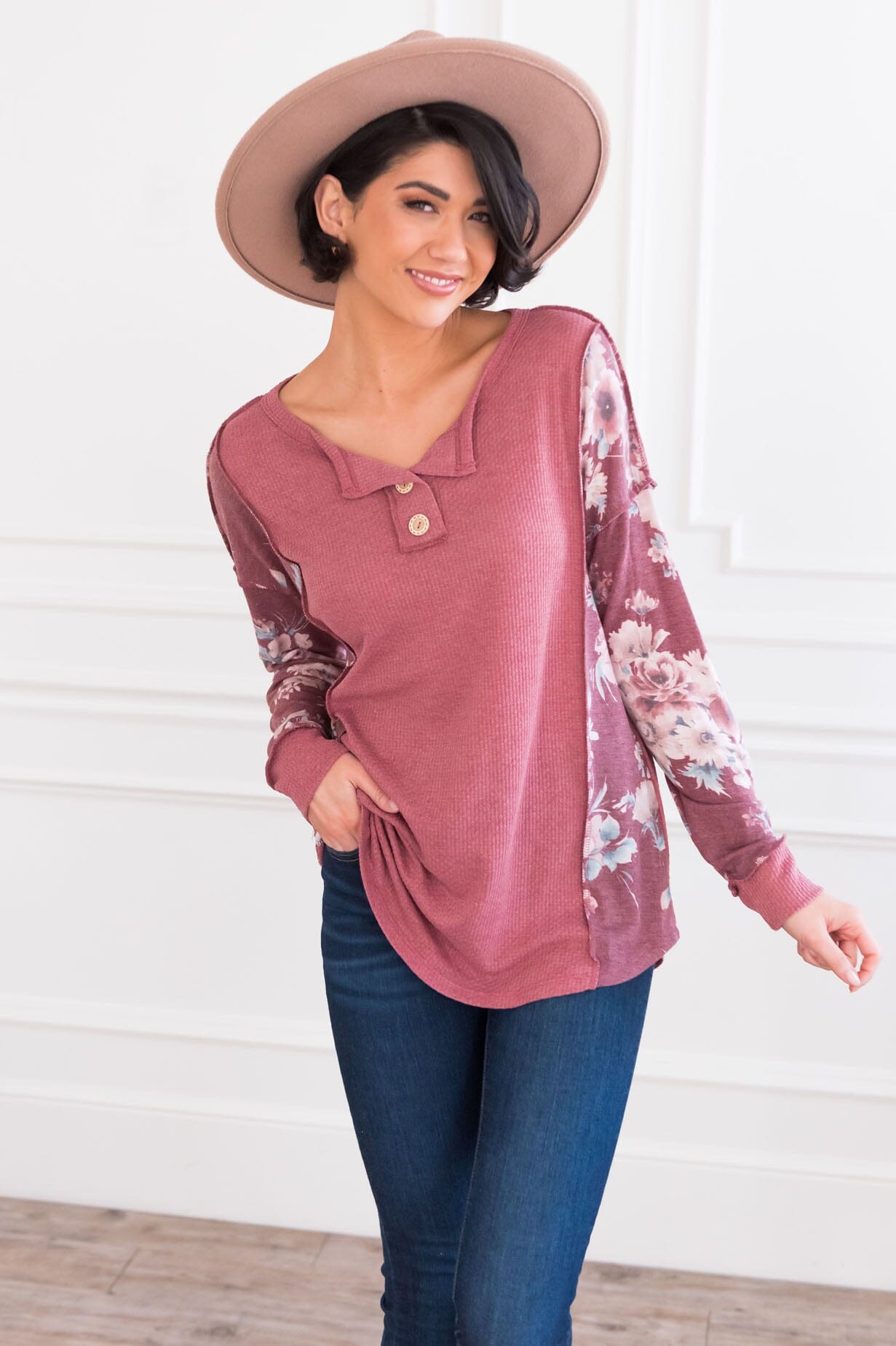 Wildflower Fields Modest Top