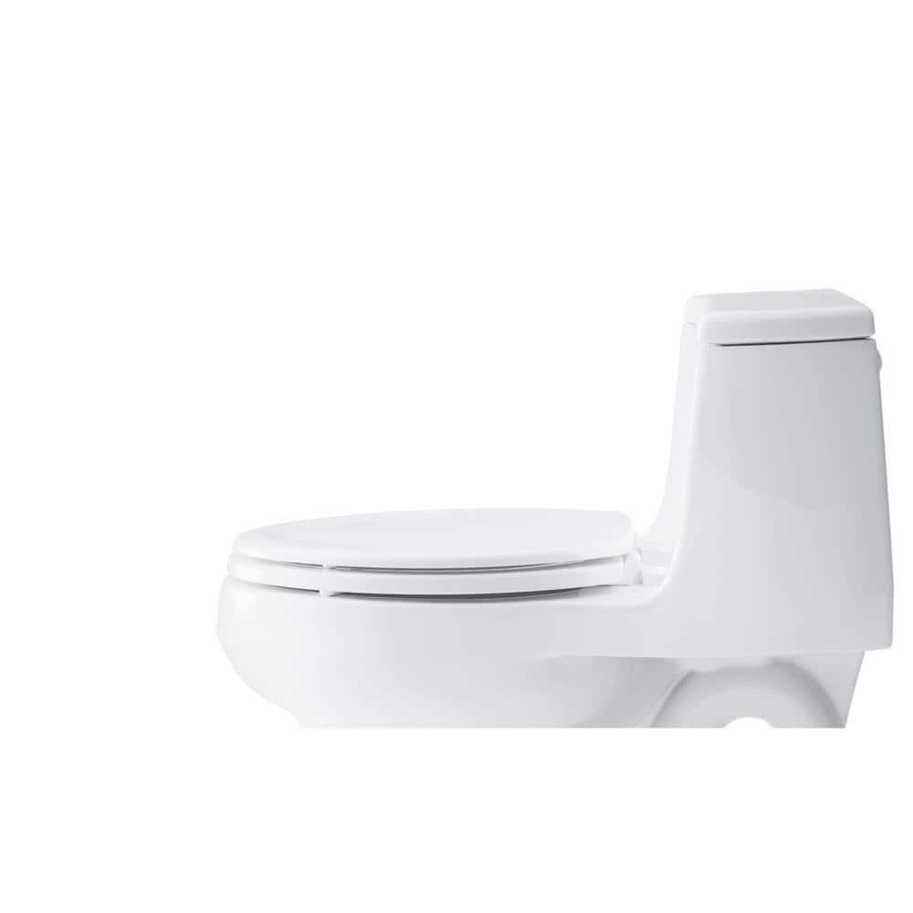 KOHLER Stonewood QuietClose Round Closed Front Toilet Seat in White