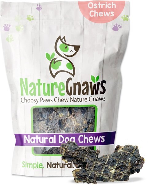 Nature Gnaws Smoked Ostrich Jerky Chews Dog Treats