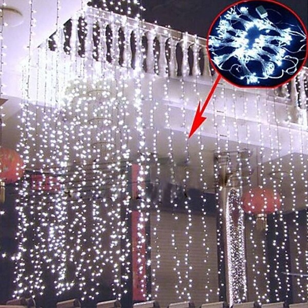 300LED Outdoor String Curtain Lights Fairy LED Decoration Valentine Christmas Lights 3M