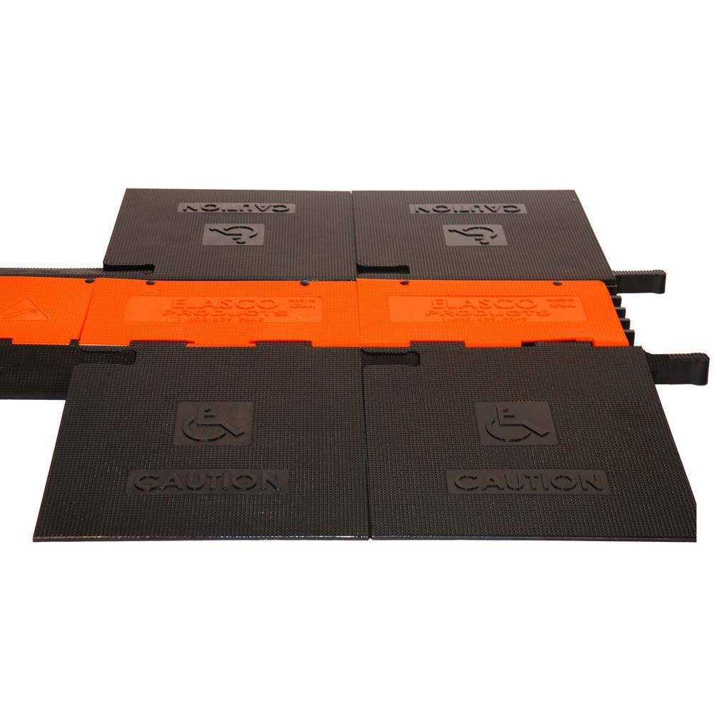 Elasco ADA Ramp (Americans with Disabilities Act Cable Ramp) 5-Channels Heavy-Duty in Black and Orange UG5140-ADA