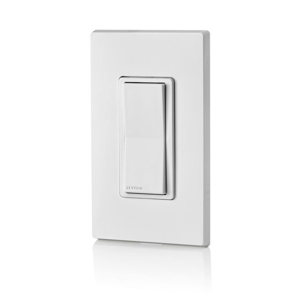 Leviton Decora Smart Light Switch with Z-Wave Technology Wallplate Included White R52-DZ15S-2RW