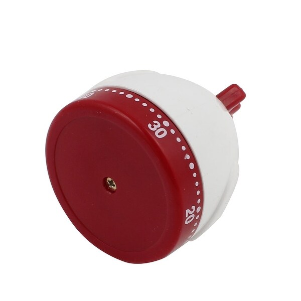 2.4x2.4x2.8-Inch 60-Minutes Mechanical Kitchen Cartoon Chicken Timer - White， Red