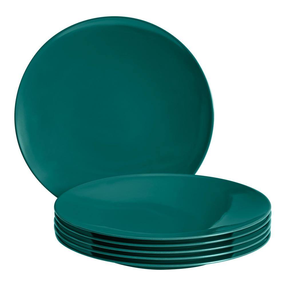 StyleWell Taryn Melamine Dinner Plate in Gloss Malachite Green (Set of 6) AA2181MAL