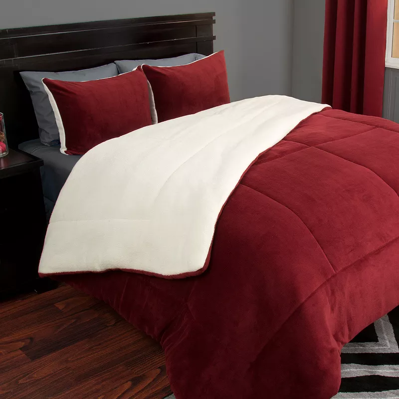 Portsmouth Home Sherpa Fleece Comforter Set