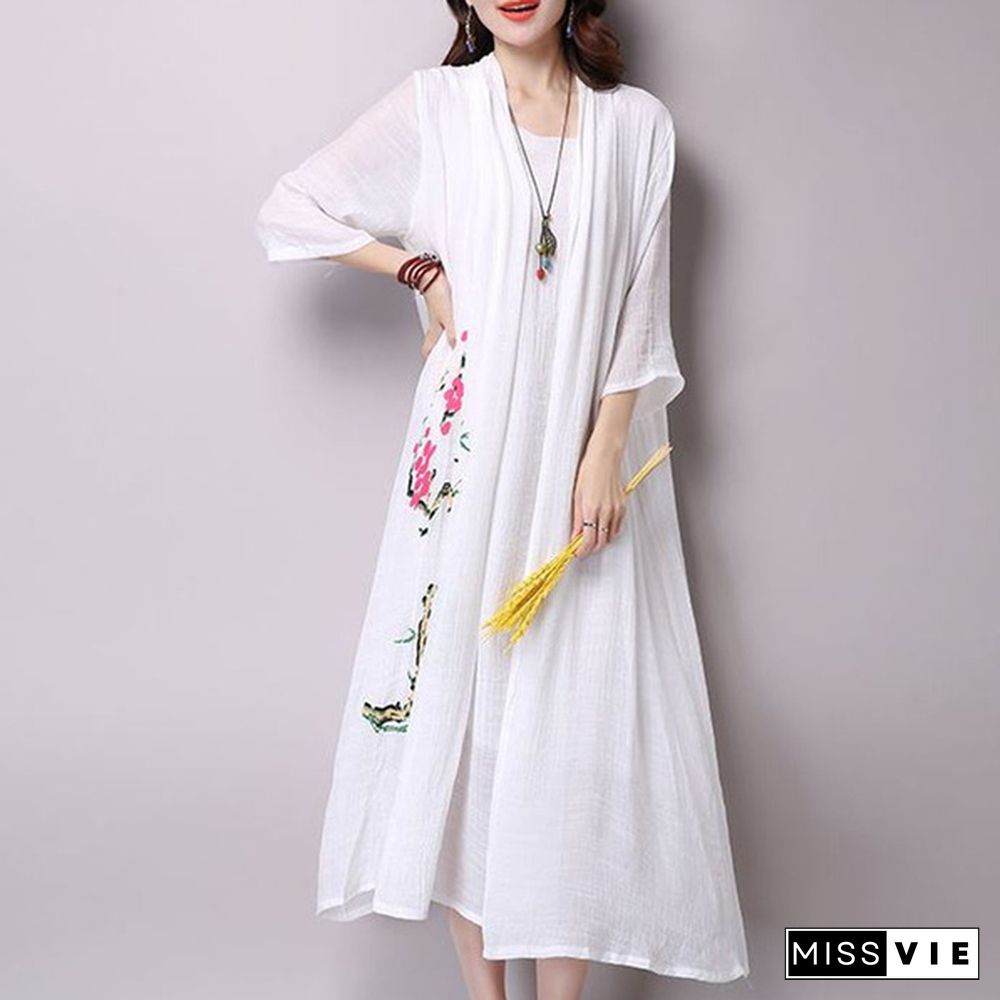 Spring Summer Women's Dress Plus Size Vintage Casual Fashion Half Sleeve Office Elegant One Piece Ladies Fashion Dresses