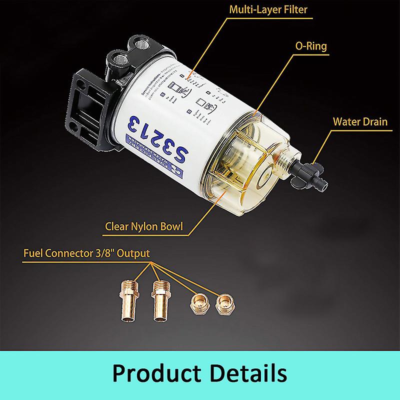 Boat Fuel Filter Marine Fuel Water Separator Mercury/Yamaha Outboard 10 Micron