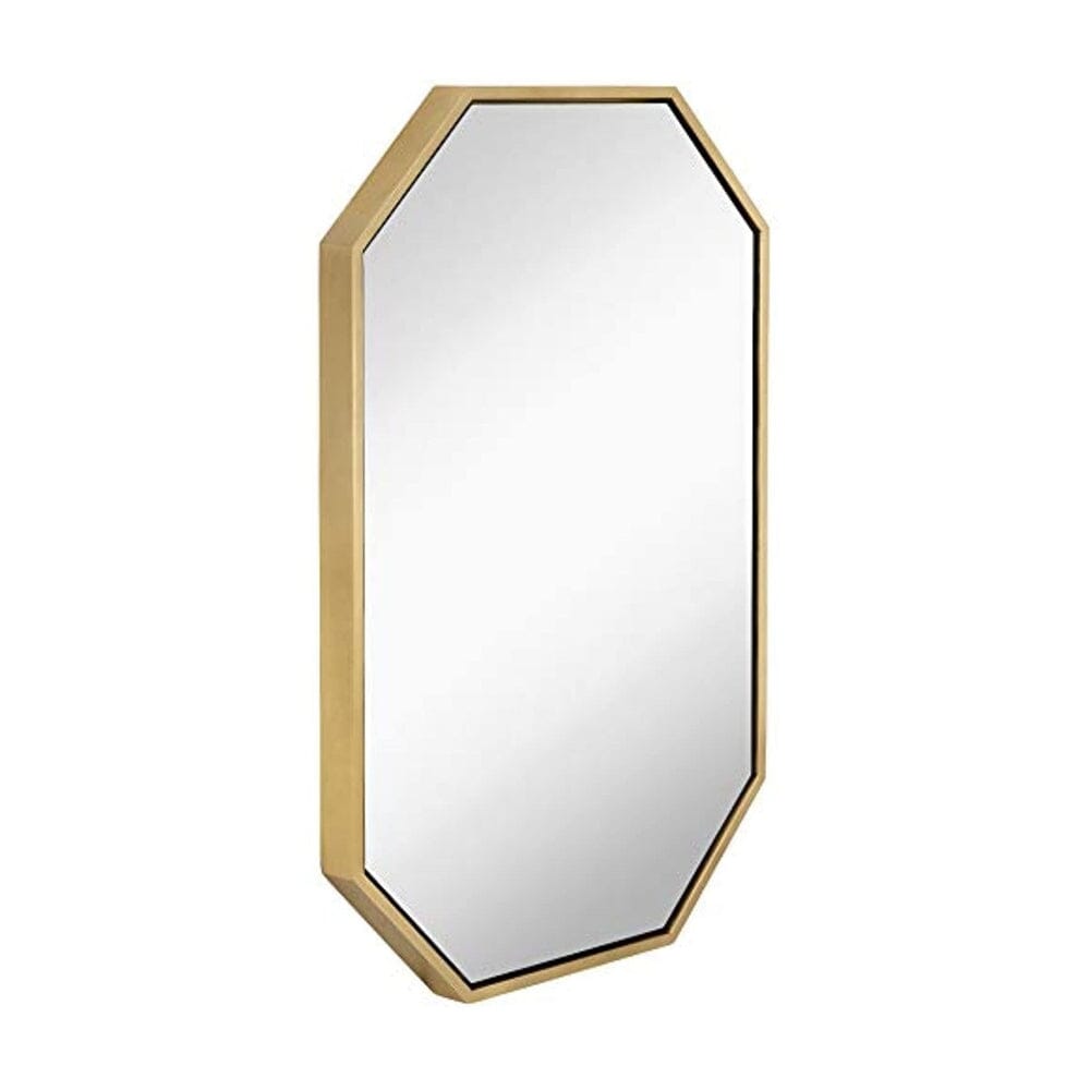 Modern Gold Leaf Frame Octagon Wall Mirror | 24