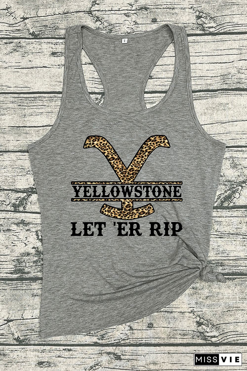 Yellowstone Print Sleeveless Tank Top Wholesale