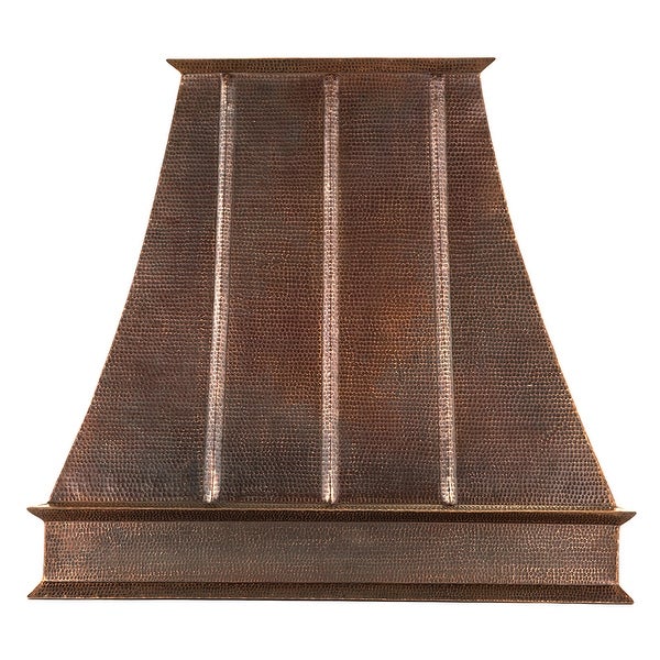 38 Inch 735 CFM Hammered Copper Wall Mounted Euro Range Hood with Slim Baffle Filters (HV-EURO38-C2036BPSB)