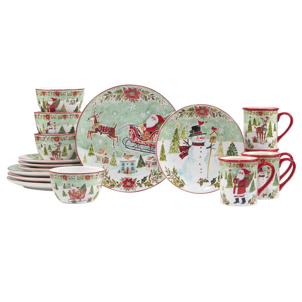 Certified International Joy of Christmas 16 Piece Dinnerware Set  Service for 4