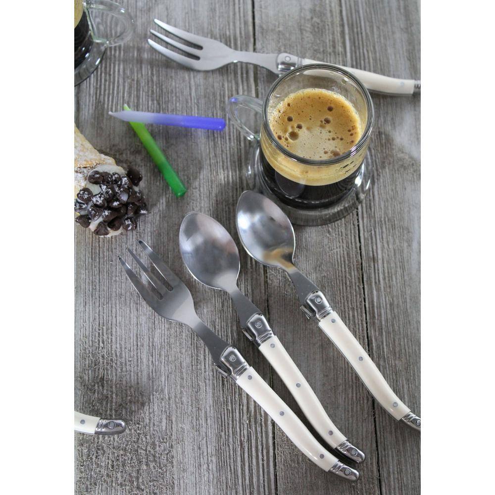 French Home 8-Piece Laguiole DessertCocktail Set with Faux Ivory Handles (Service for 4) GRP262