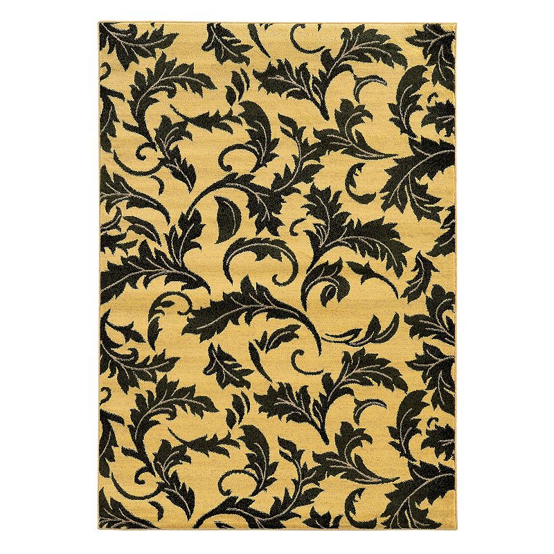 Linon Elegance Forest Leaf Rug