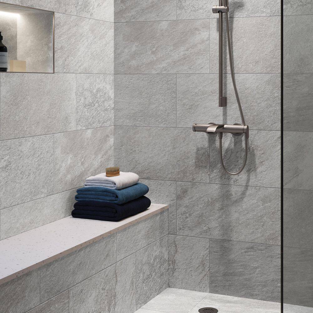 Corso Italia Alpe Graphite 12 in. x 24 in. Porcelain Floor and Wall Tile (15.50 sq. ft.Case) 610010002399