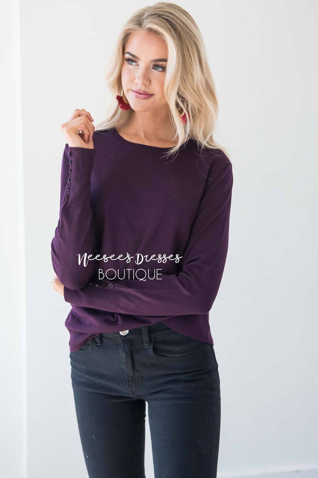 In Love with Fall Button Sleeve Sweater