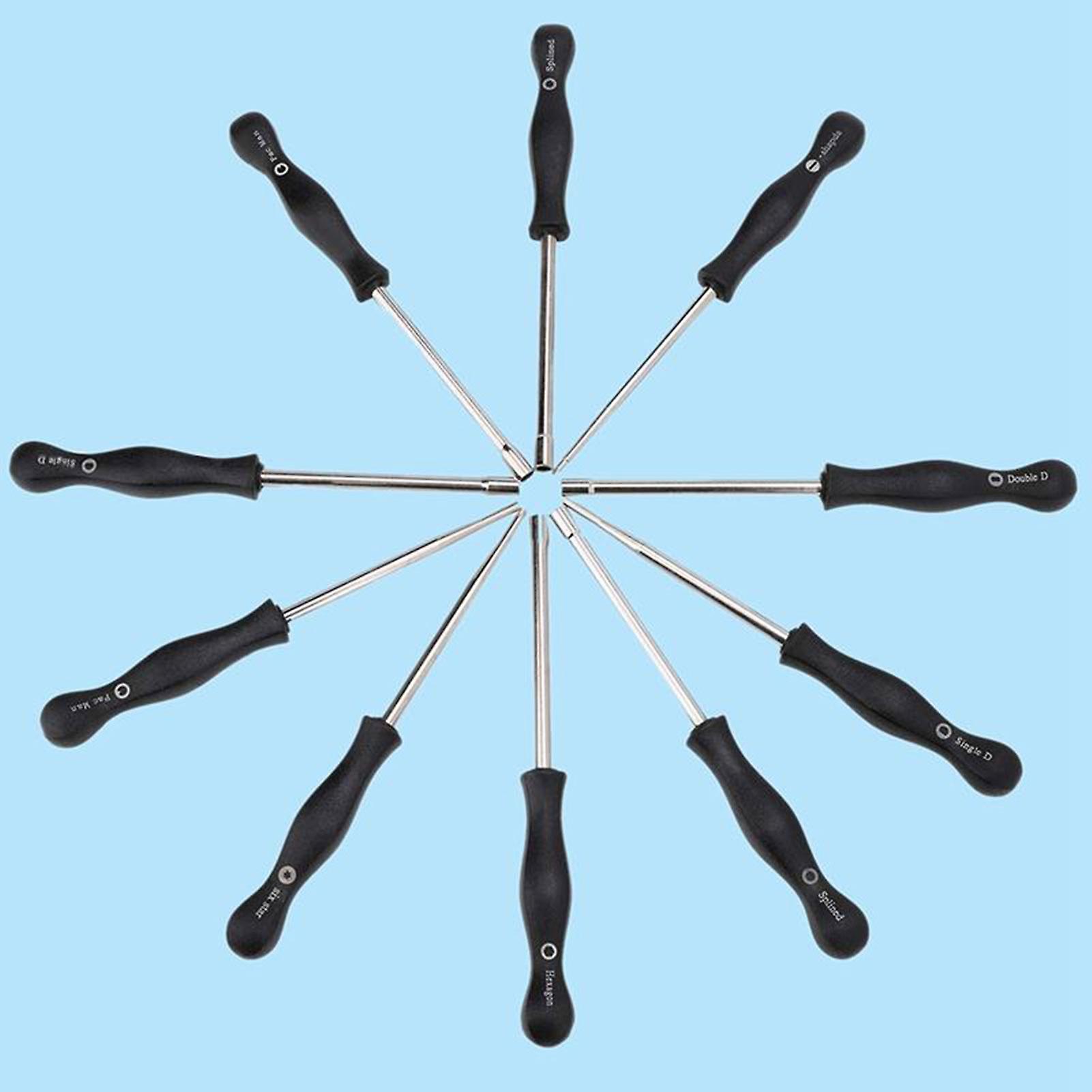 Silver 10pcs Carburetor Adjustment Tool Kit， Carb Adjustment Screwdriver Tool With Carburetor Cleaning Brush， Ignition Spark Tester