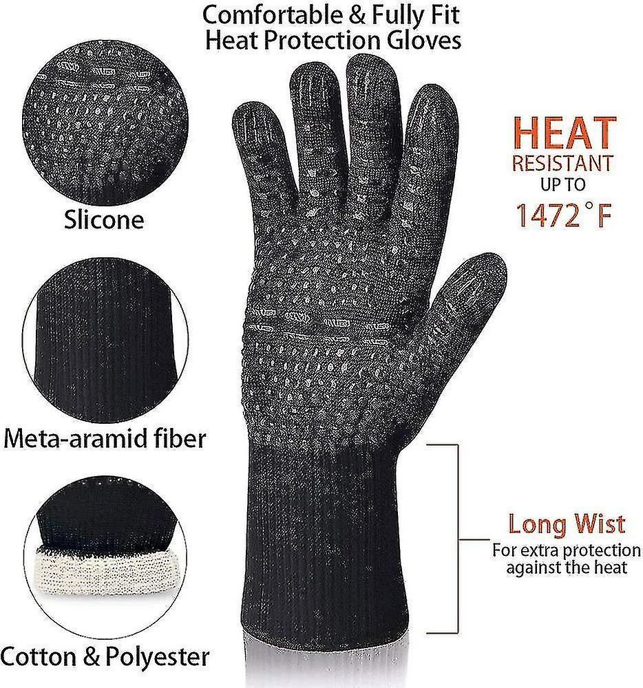 Grill Gloves Oven Gloves Heat Resistant Up To 800c Cooking Gloves Grill Bbq Gift