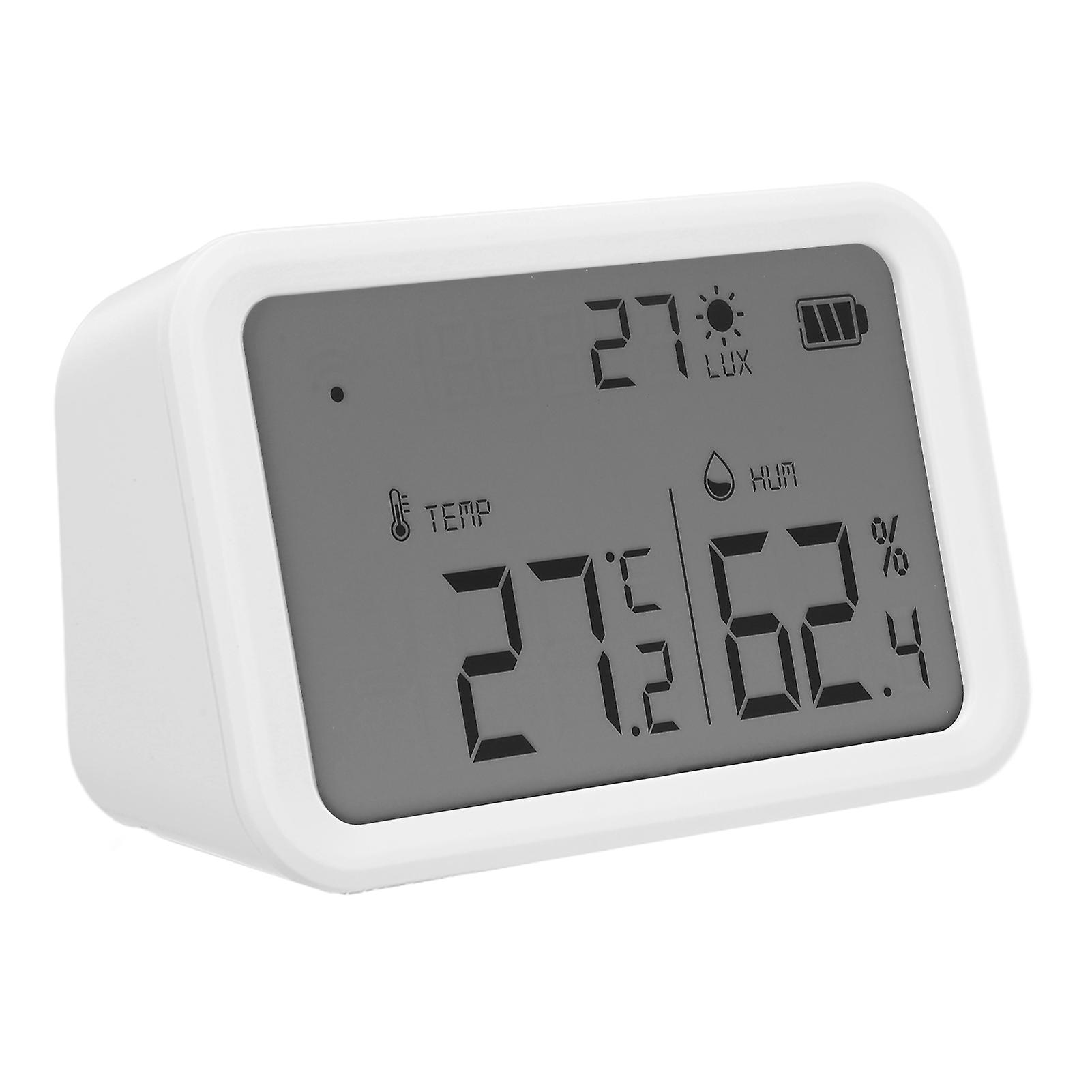 Smart Sensor For Tuya Zigbee Temperature Humidity Light 3 In 1 Recording Device With Lcd Screen