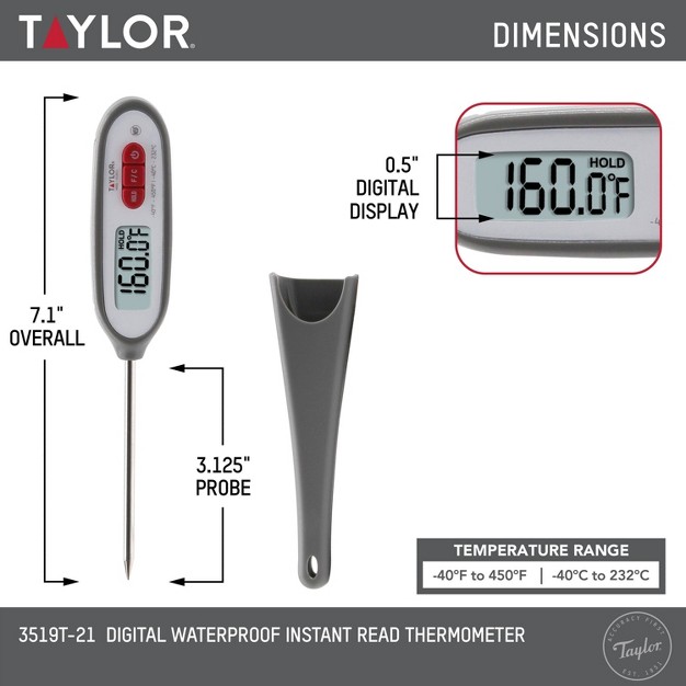 Taylor Compact Instant read Pen Style Digital Kitchen Meat Thermometer