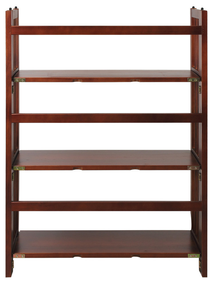 3 Shelf Folding Bookcase   Transitional   Bookcases   by VirVentures  Houzz