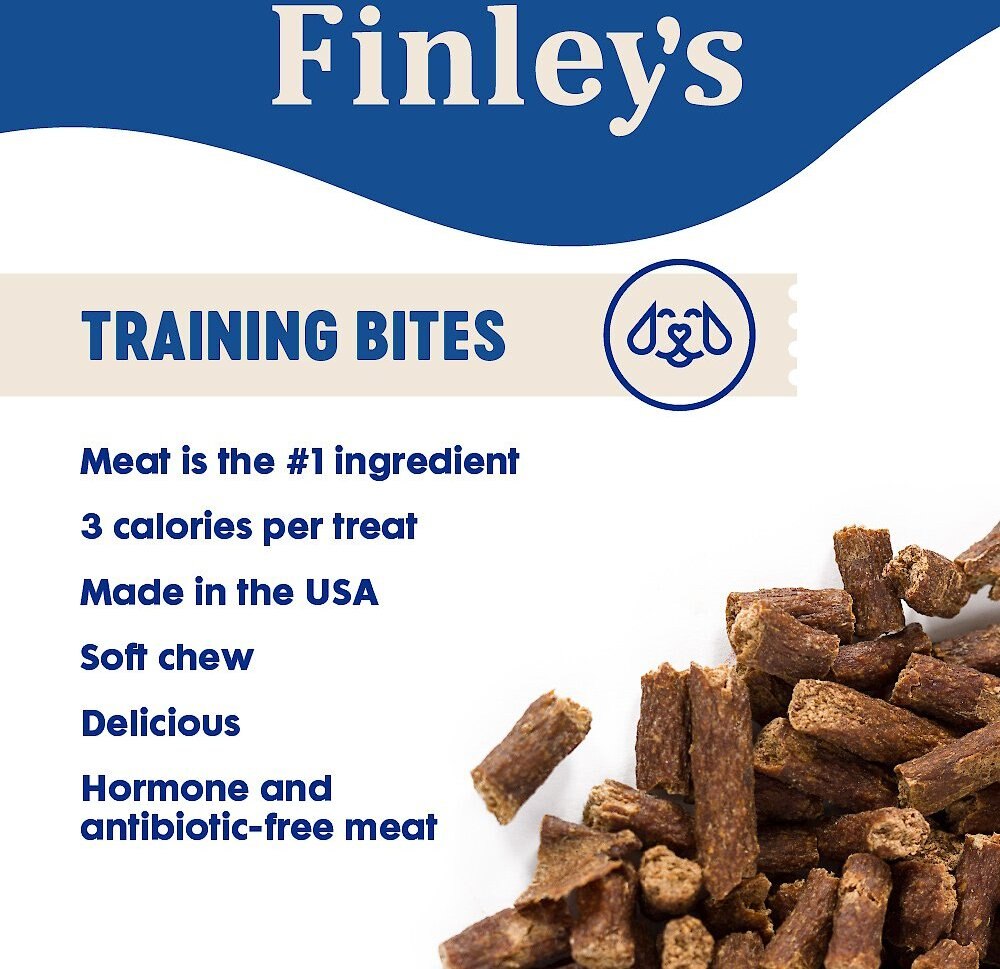 Finley's Barkery Duck Recipe Soft Chew Training Bites Dog Treats， 16-oz bag