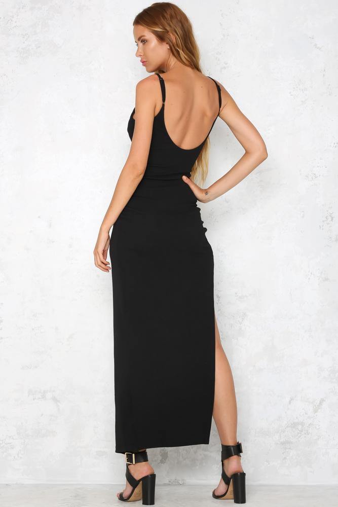 Locking Lips Maxi Dress Black