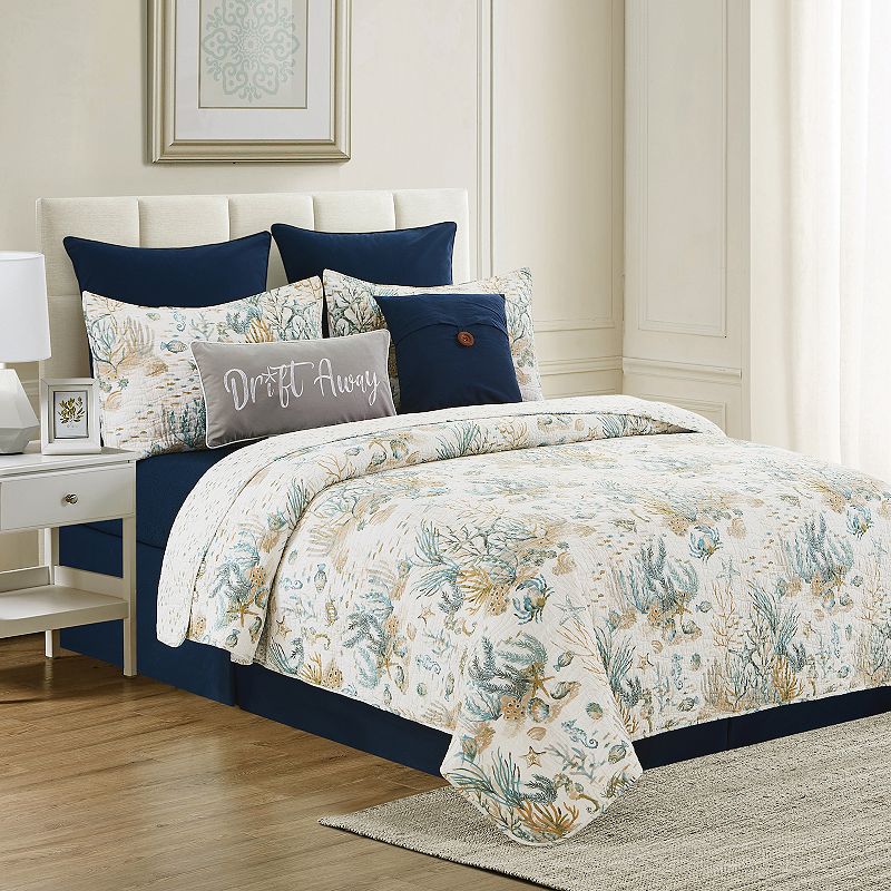 CandF Home Cerulean Shores Quilt Set with Shams