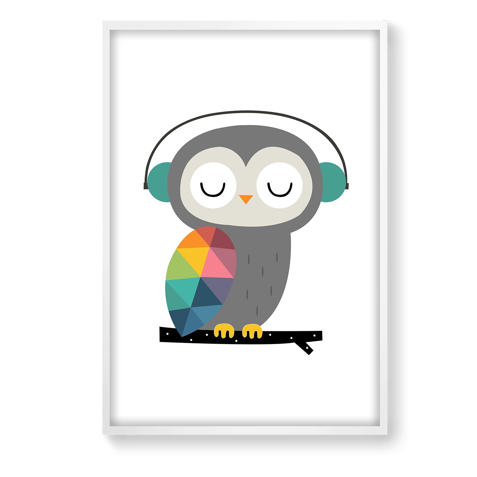 Relaxed Owl Framed Graphic Art Print  Soapr0010