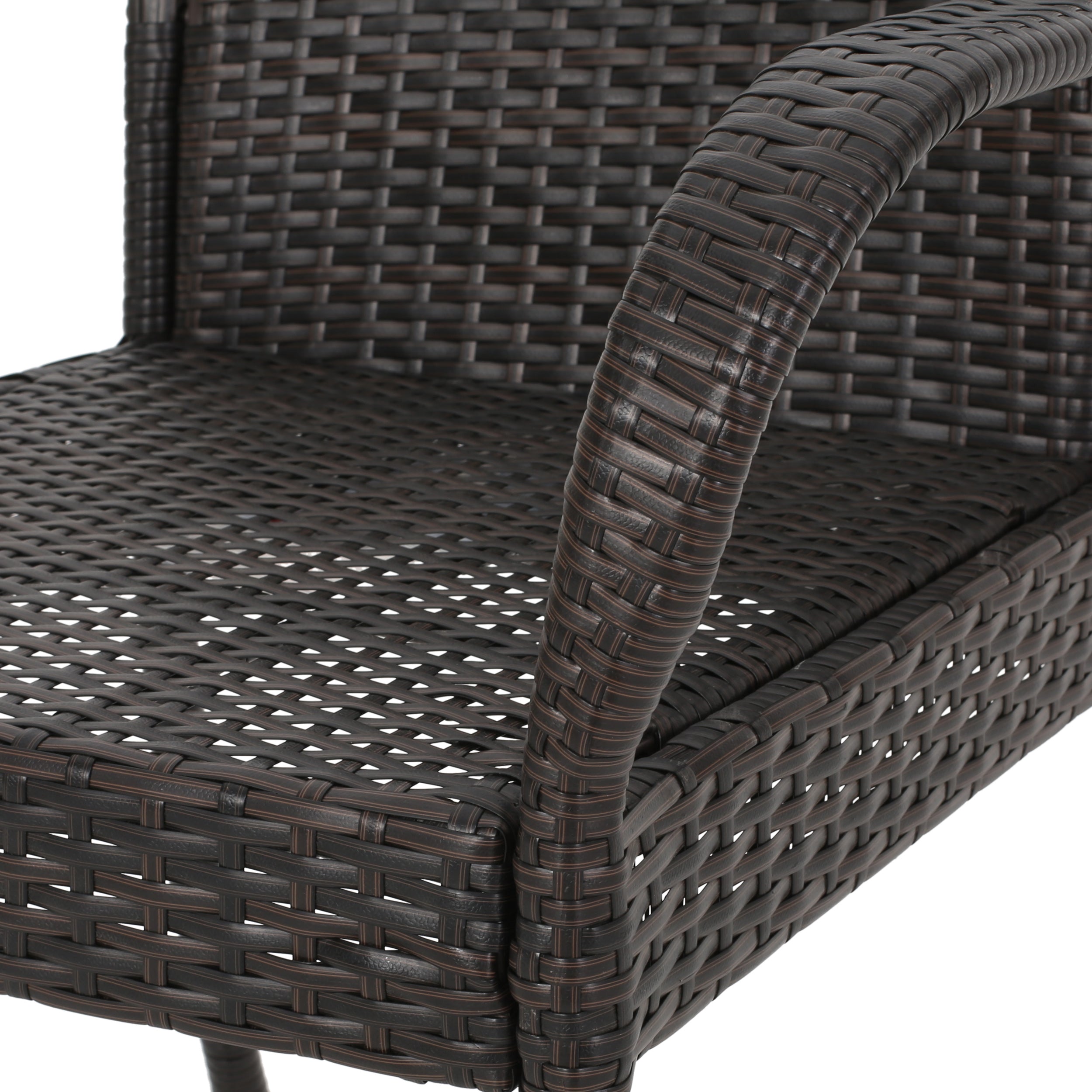 Zakyiah Outdoor Contemporary 4 Seater Wicker Dining Set