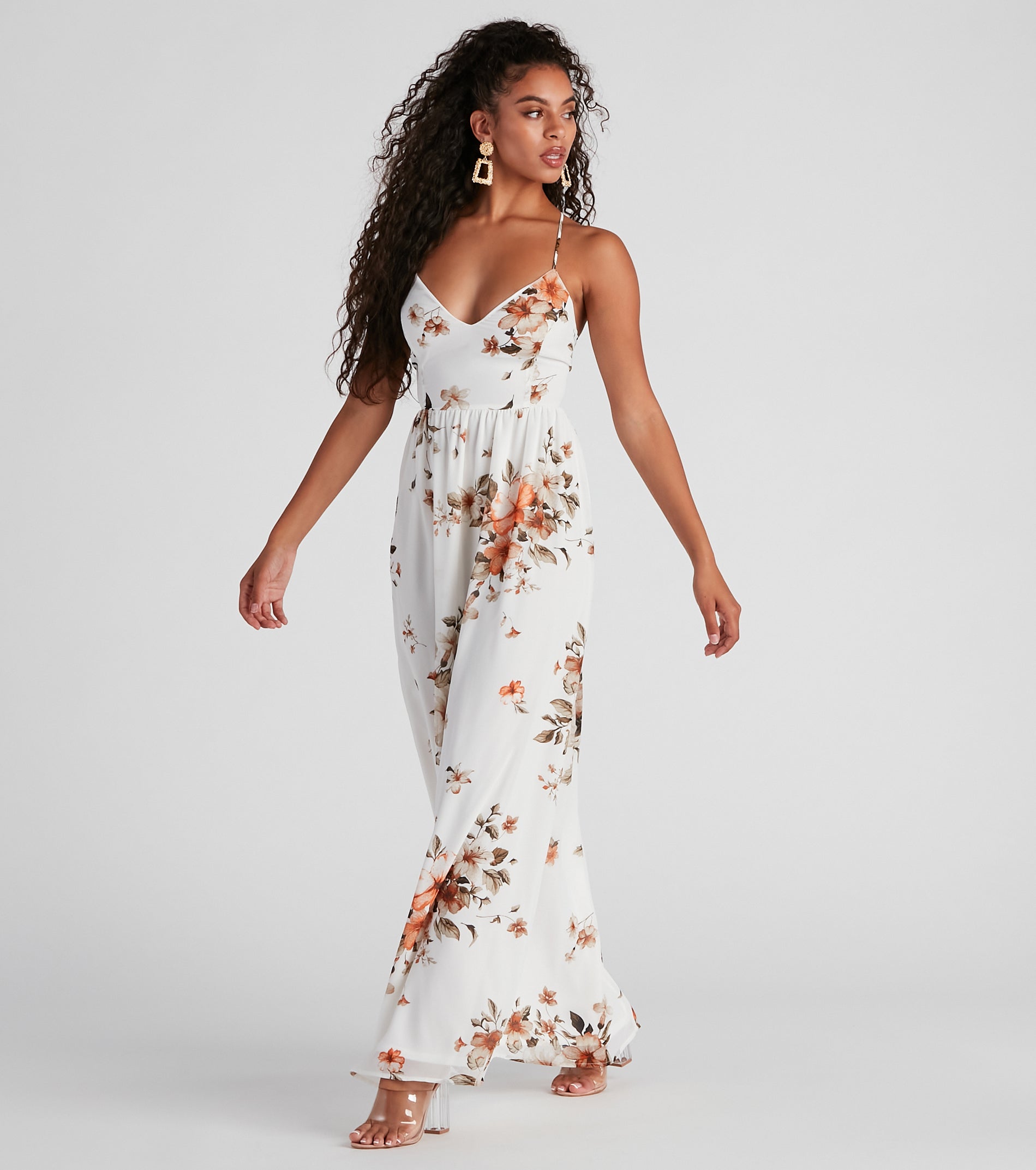 Effortless Beauty Floral Chiffon Maxi Dress