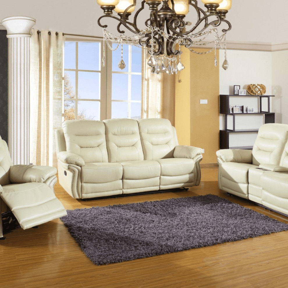 75  x27quotX 40  x27quot X 44  x27quotModern Beige Sofa Set With Console Loveseat   Transitional   Living Room Furniture Sets   by HomeRoots  Houzz