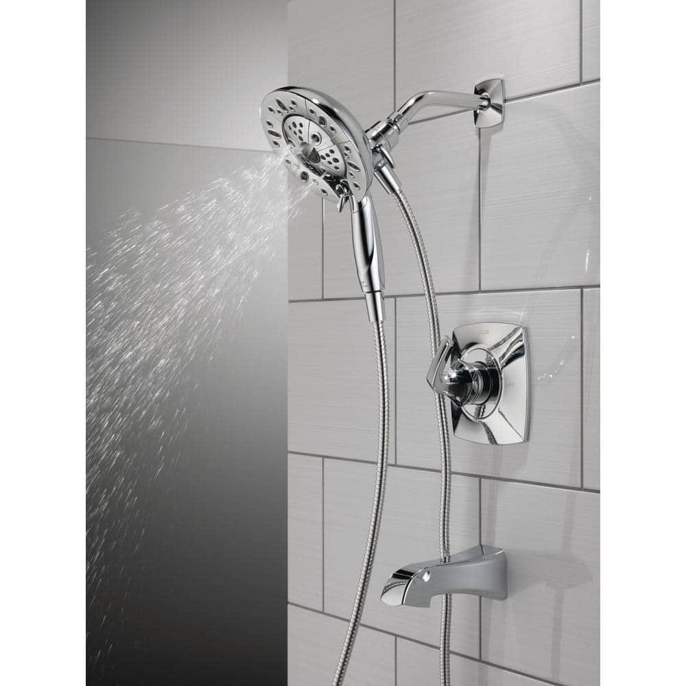 Delta Vesna In2ition 2in1 SingleHandle 5Spray Tub and Shower Faucet in Chrome