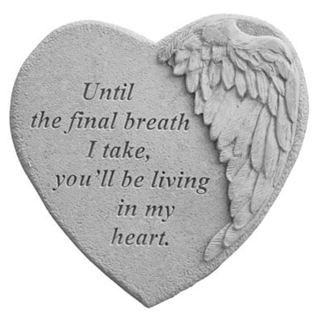 Kay Berry 08904 Winged Heart Memorial Stone - Until The Final Breath...