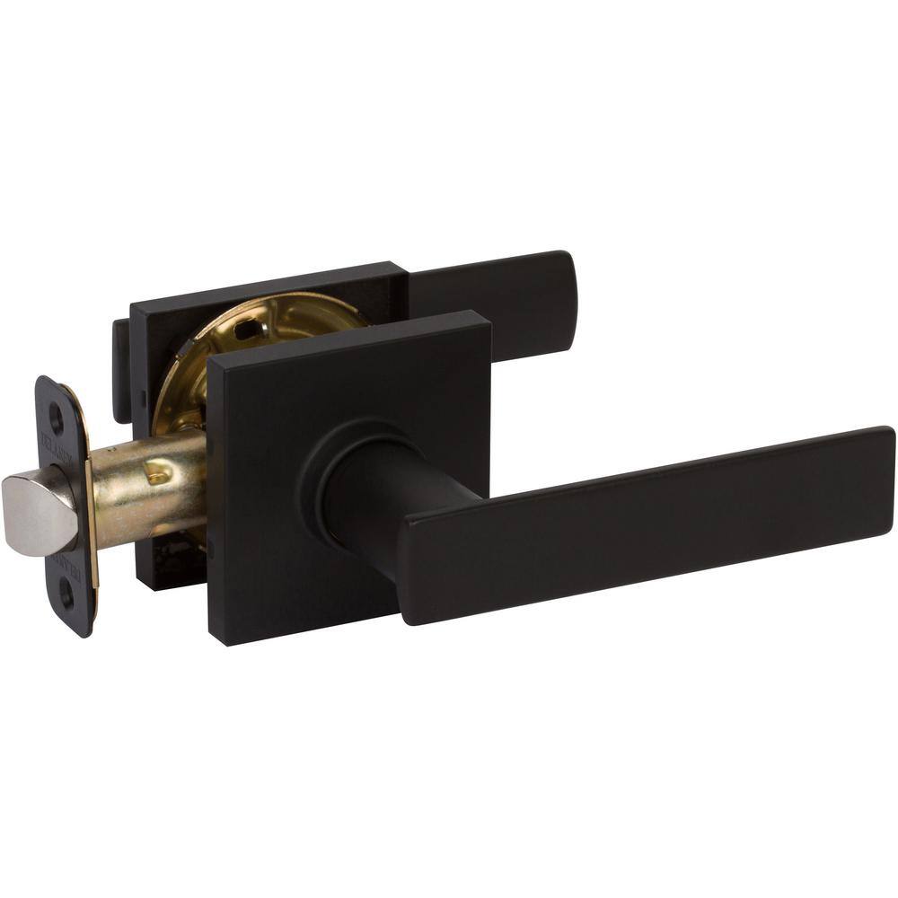 DELANEY HARDWARE HK Series Black Passage Contemporary Style Straight HallCloset Door Lever D52519