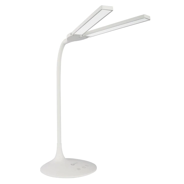 OttLite Desk Lamps 26-in Adjustable White Touch Desk Lamp with Plastic Shade