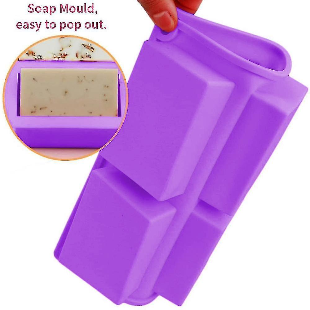 2 Pieces Of Silicone Soap Molds 6 Cavities Silicone Mold Rectangular Soap Mold Cake Mold For Craft Soap Mold， Cake Diy Mold， Biscuit Chocolate Mo