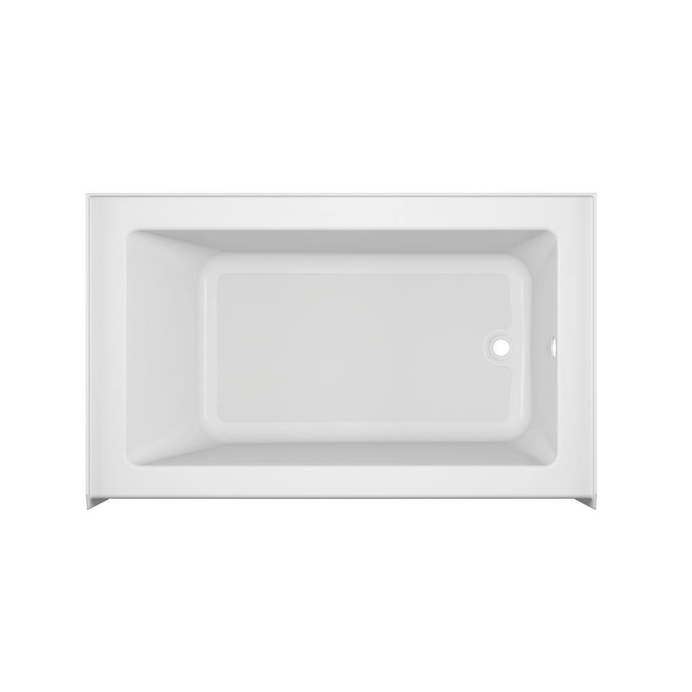 JACUZZI PROJECTA 60 in. x 36 in. Rectangular Skirted Soaking Bathtub with Right Drain in White T1S6036BRXXXXW