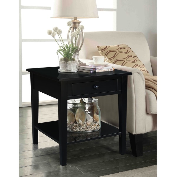 Spencer Square Solid Parawood End Table - 24 in. W x 24 in. D x 25 in. H