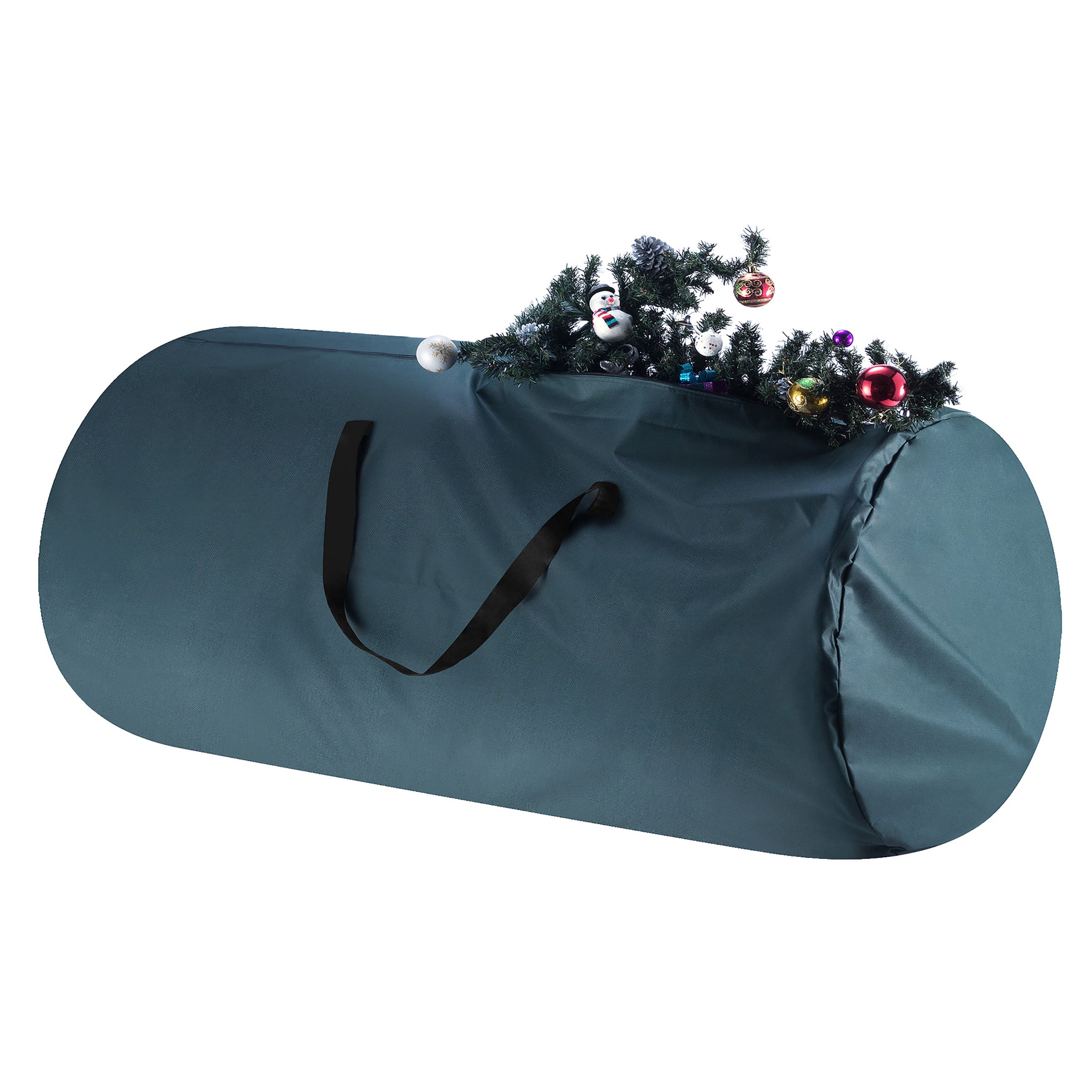 Christmas Tree Storage Bag-Fits up to 12 FT Artificial Tree-Premium Green Canvas & Zipper-Protect Holiday Decorations & Inflatables by Tiny Tim Totes (Green)