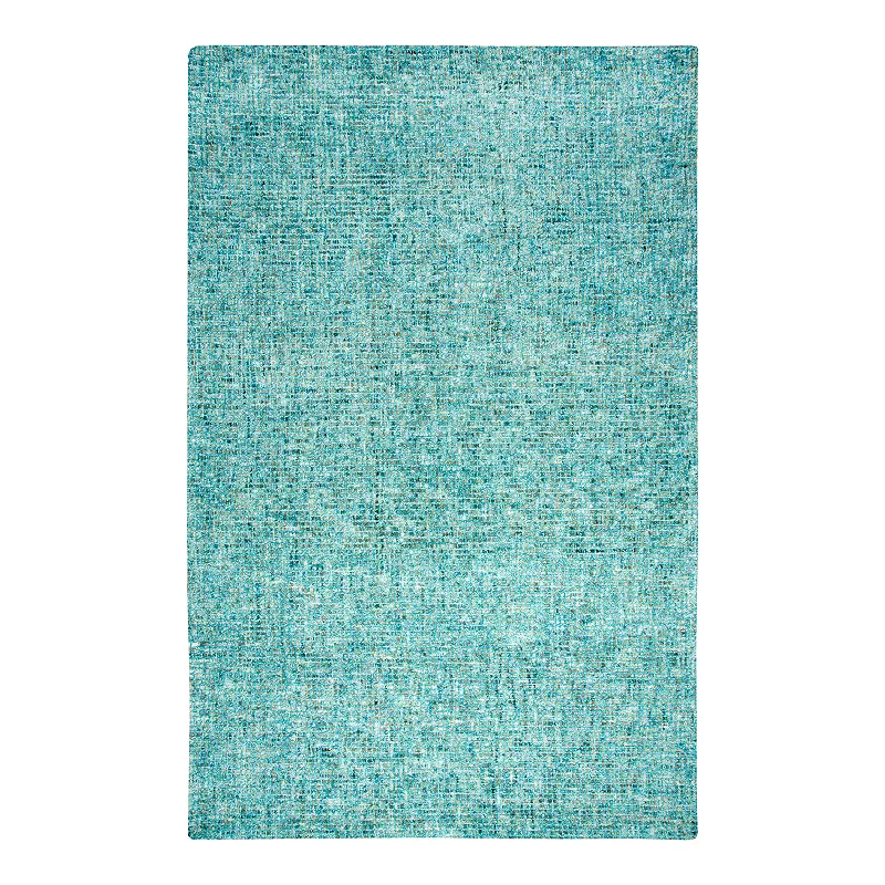 Rizzy Home Melissa Talbot Teal and White Rug