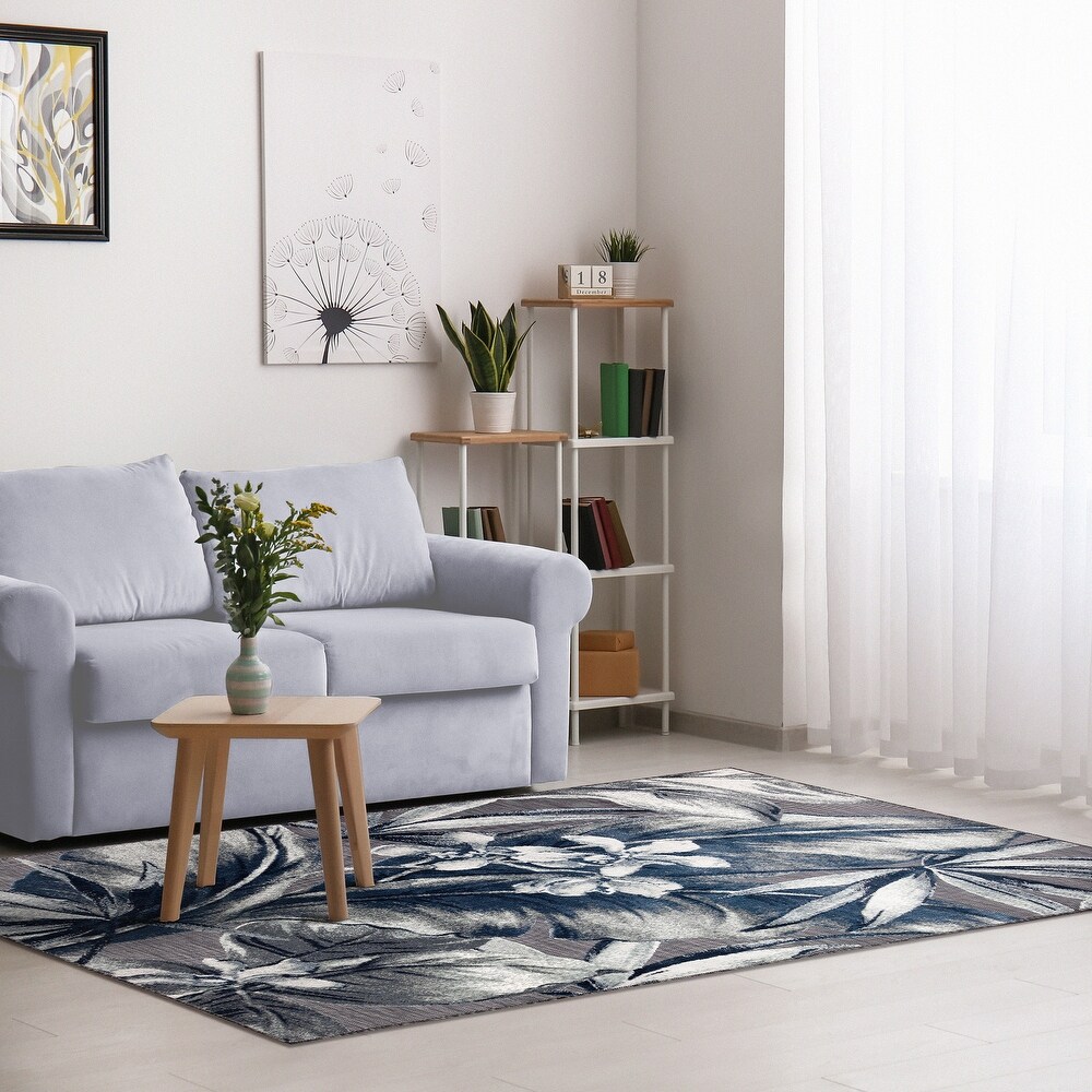 Liora Manne Canyon Tropical Leaf Indoor/Outdoor Rug